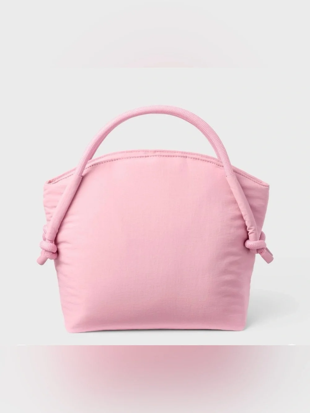 all in motion Light Pink insulated Tote w/Knotted Handles & Top Zipper Closure